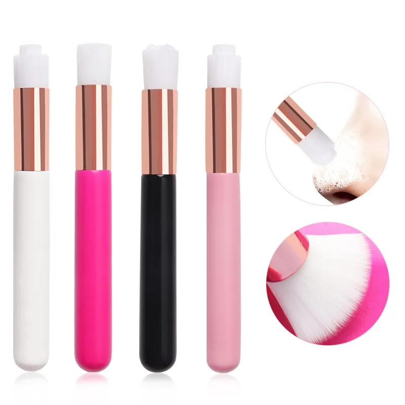 Pack of 5 Cross-border New Mousse Brushes, Nose Brush, Flat Head Cleaning Makeup Brush, Acne Blackhead Removal Brush