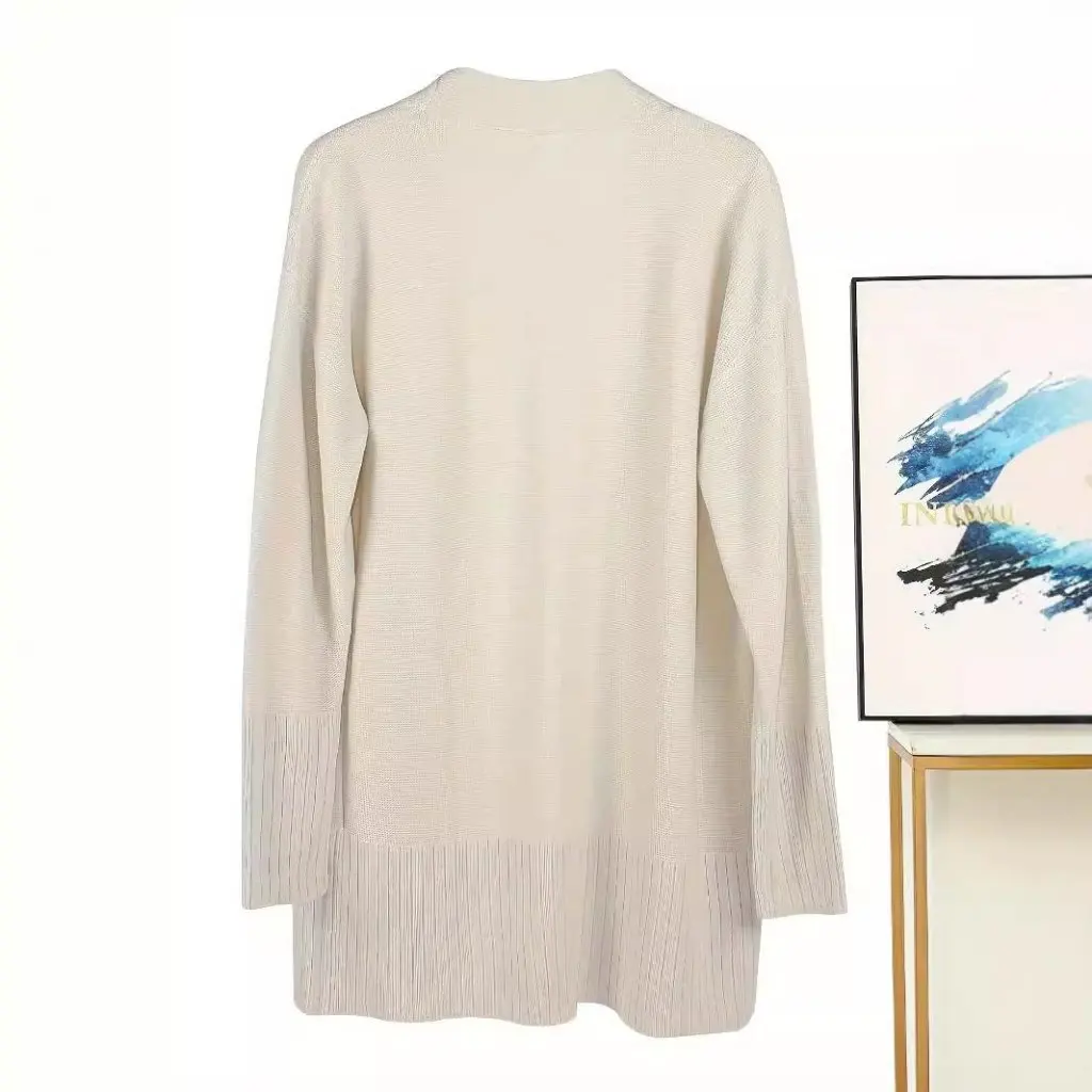 

plus Size Women's Orange Sweater Casual Simple Knitted Cardigan European American Style Women's Clothing