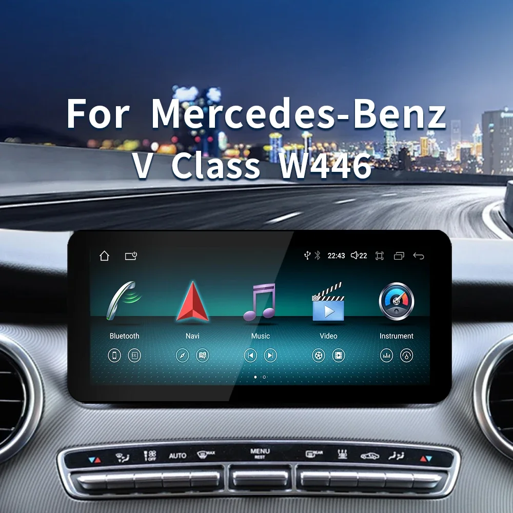 Factory price Android car radio multimedia player FOR Mercedes Benz VClass W446 W205W447Multimedia wireless CARPLAY Android AUTO