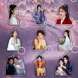 Bai Lu Ao Ruipeng HD Poster Keychain Double-side Hanging Pendants TV Moonlight Mystique Bai Shuo Drama Stills Decor Ornaments