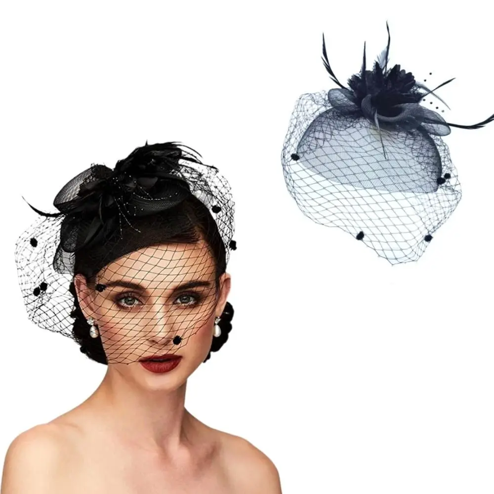 غطاء رأس للحفلات متعدد الألوان دبوس شعر فاسيناتور قبعة دبوس شعر أغطية رأس للزفاف دبابيس شعر #5