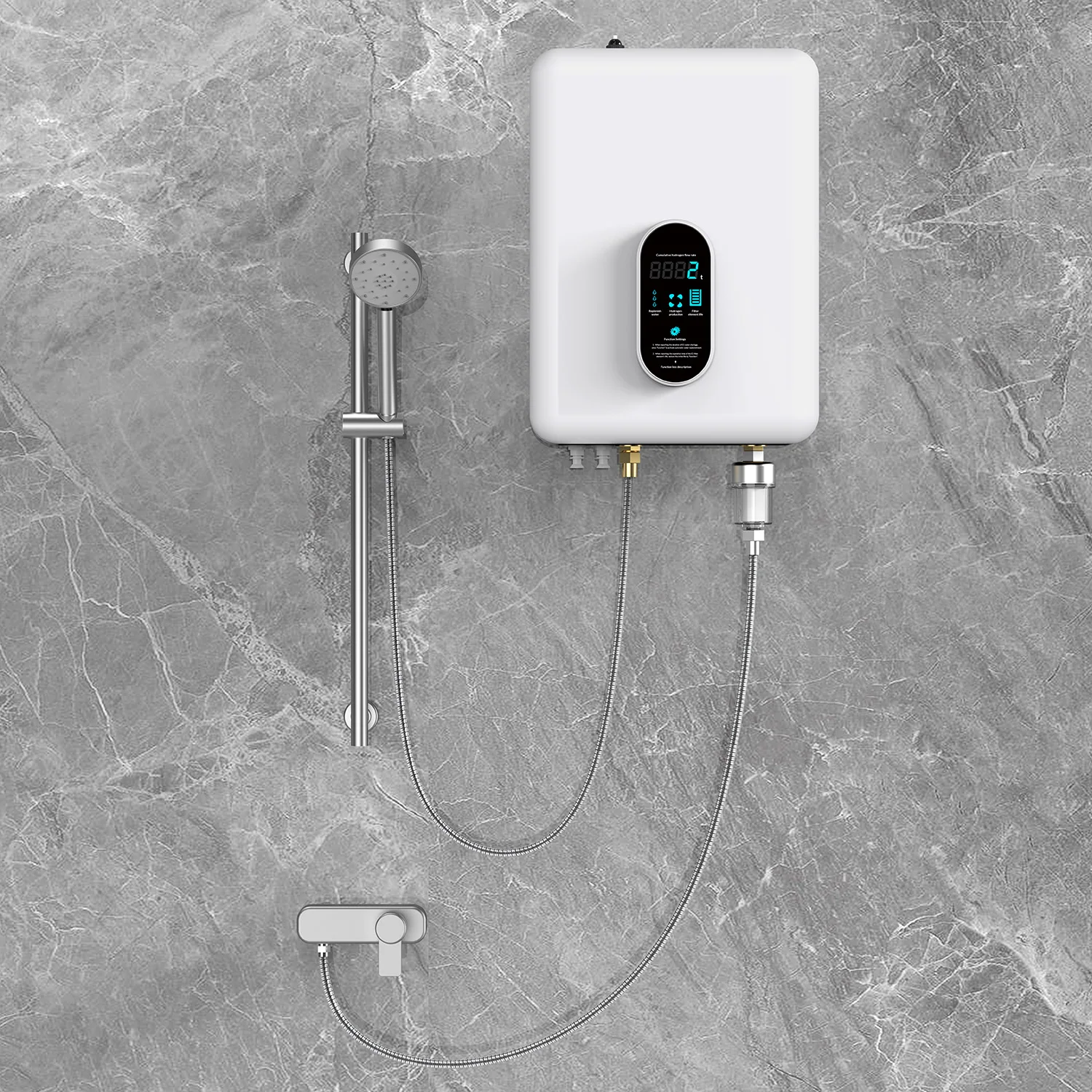 Suyzeko Wall-mounted Hydrogen Bath Machine for Antioxidant, Anti-inflammatory, Fatigue Relief Hydrogen Output Family Health