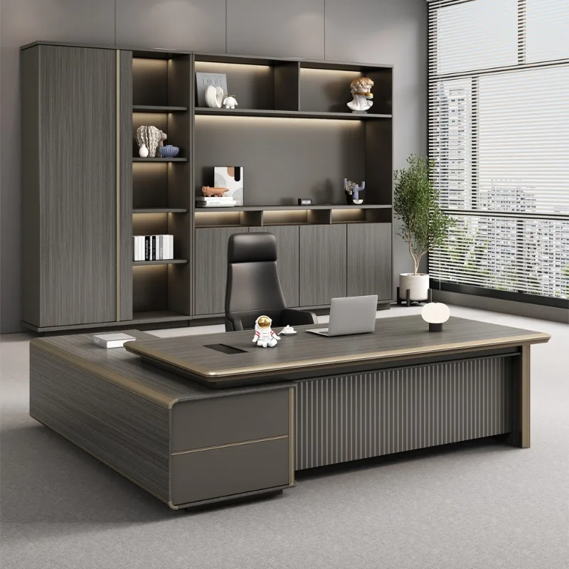 Luxury Executive L Shape Office Furniture Modern Manager Table Work Desk Ceo Office Desk Boss Office Desks