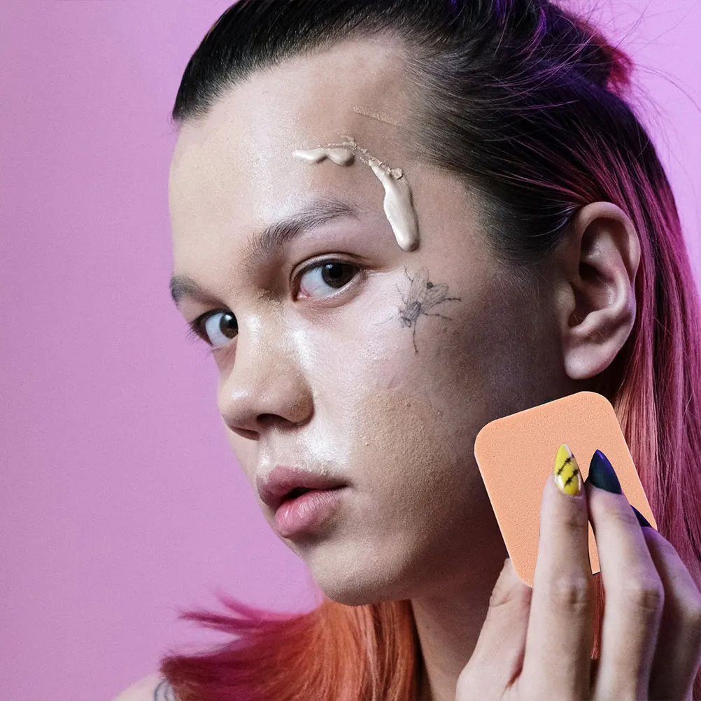 10 قطع من أدوات مكياج البودرة المنتفخة المربعة للوجه، أداة توزيع محمولة متعددة الأغراض لكريم الأساس وأحمر الخدود والرطب #6