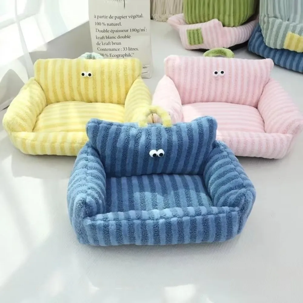 New Warm Sleeping Cat Bed Soft Thicken Cat Nest Cartoon Washable Pet House Pet Supplies