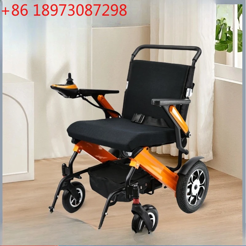 Ultra-lightweight electric wheelchair Aluminum alloy electric wheelchair Elderly scooter Foldable disability walker