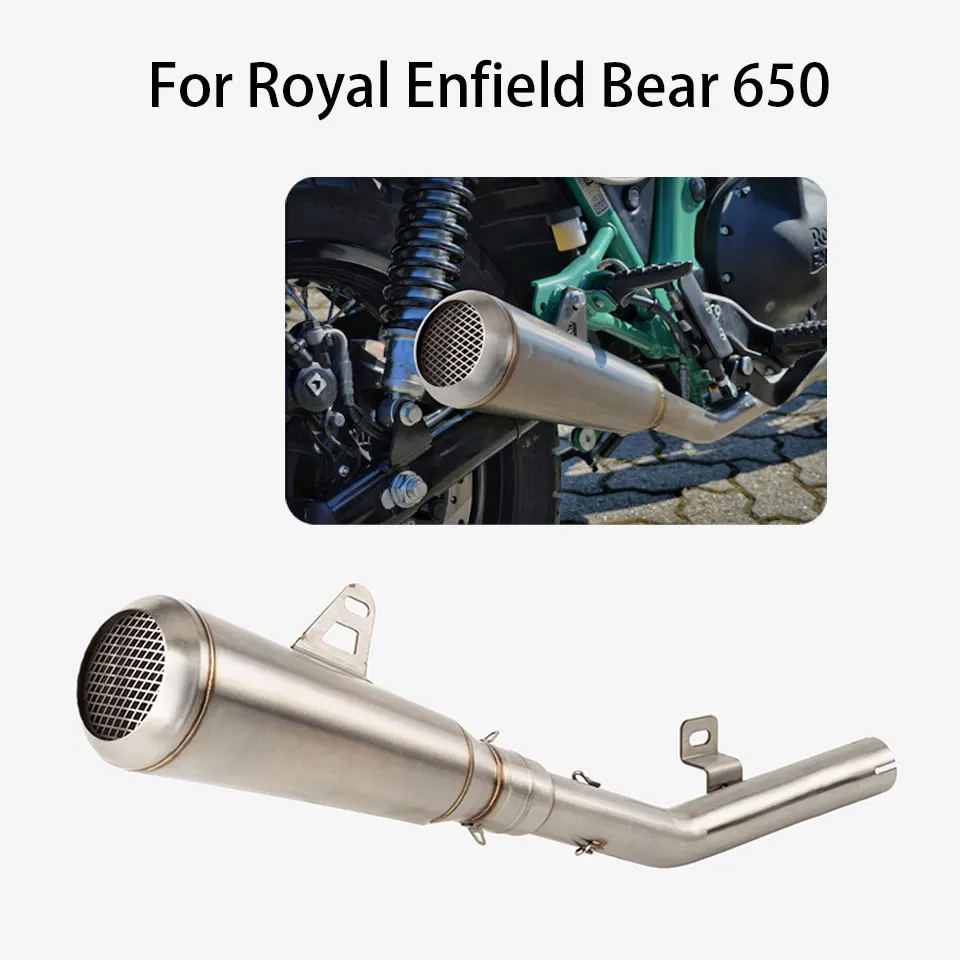 Motorcycle exhaust system SLIP-ON FOR ROYAL ENFIELD BEAR 650 2025-2026 bear 650 exhaust Compatible with Euro 5 and Euro 5+