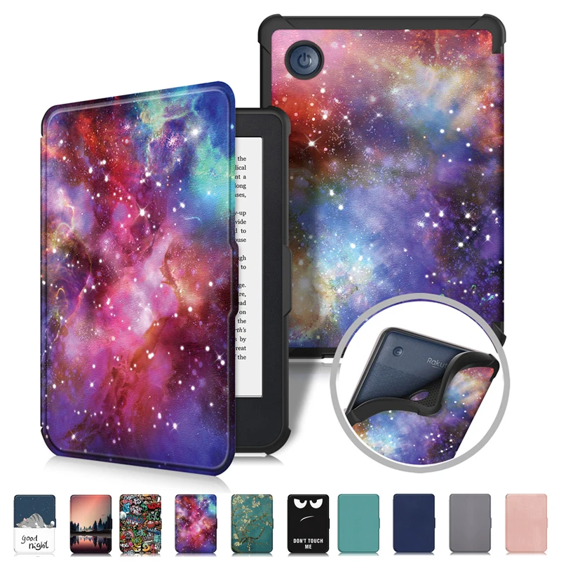 Case For Kobo Clara BW Funda Fashion Painted Fold Smart Ebook Case For Capa Kobo Clara Color / Kobo Clara 2E 6 inch Sleep Cover