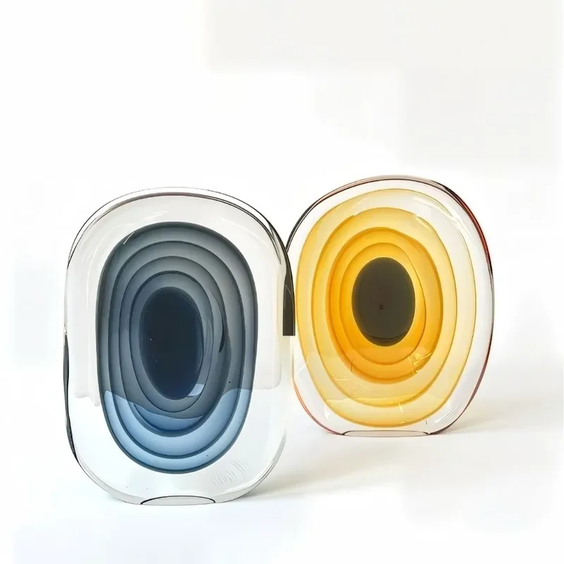 Modern Ceramic Vase Zibo Glazed Creative Irregular Shape Home Decor for Living Room Study Office Minimalist Art Ornament Zibo