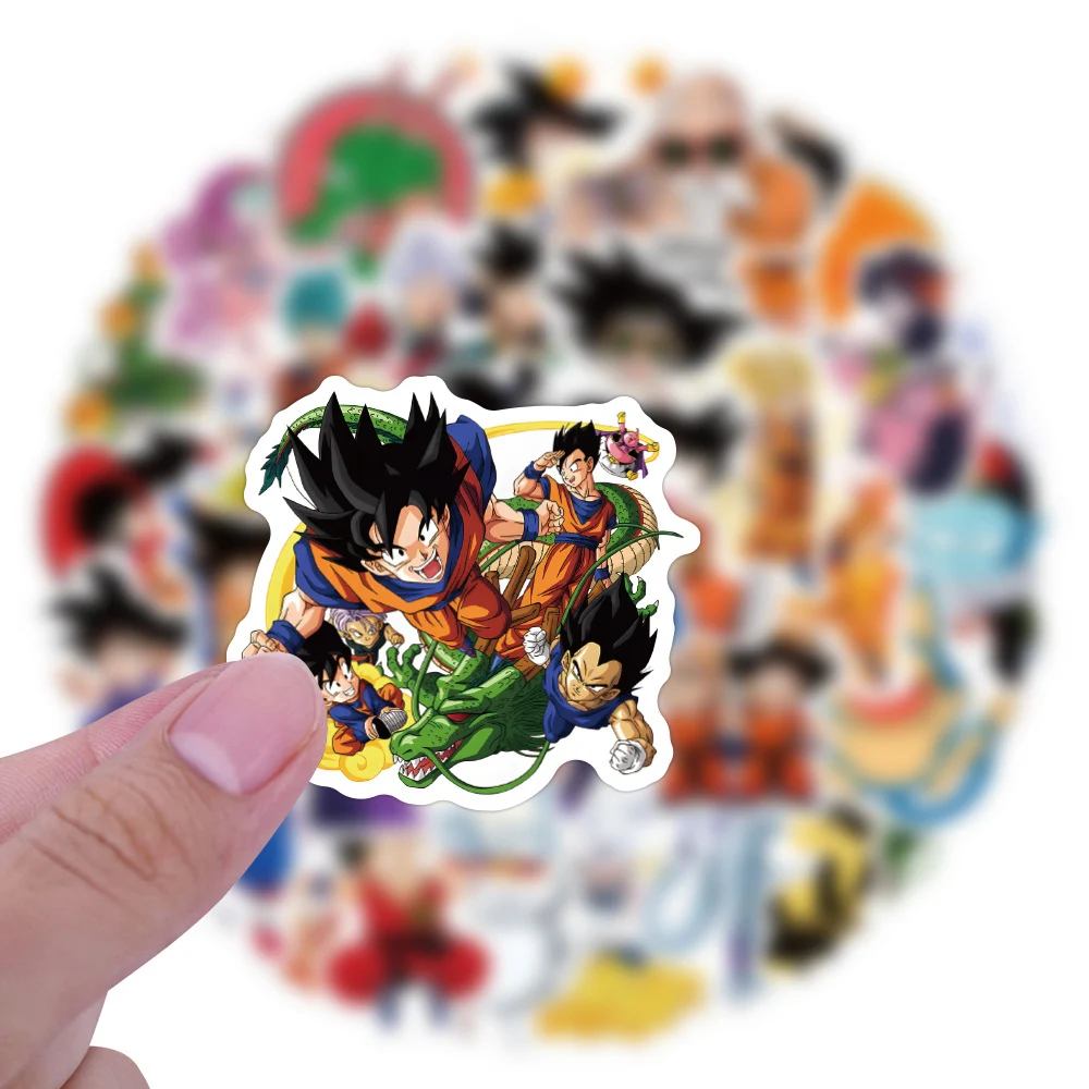 10/30/50pcs Dragon Ball Son Goku Cartoon Stickers Water Bottle Luggage Guitar Car Cool Classic Anime Graffiti Kid Decals for Toy