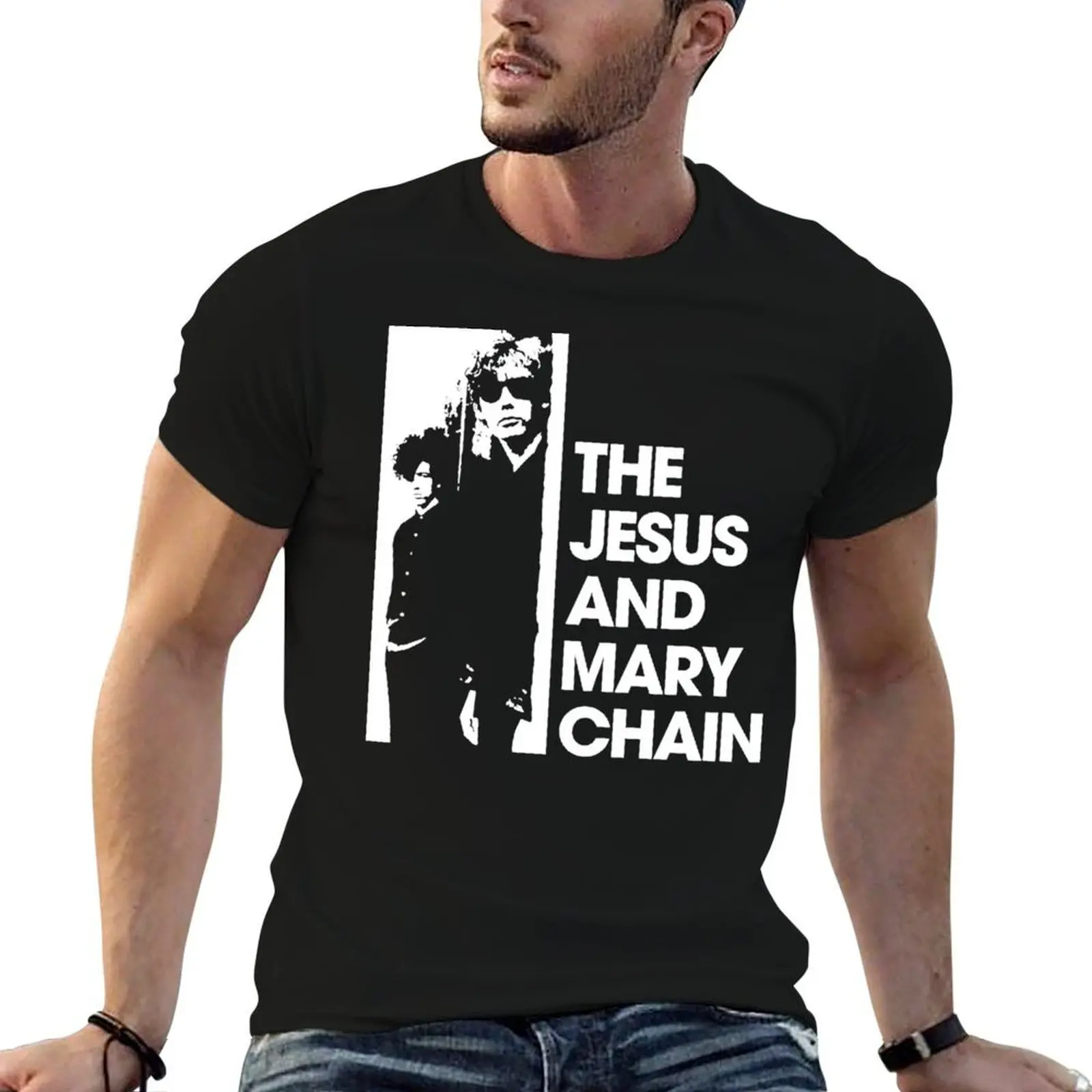 Camiseta JAMC Jesus and Mary Chain para hombre, camisetas divertidas 100% de algodón, camisetas de algodón para hombre, camiseta informal para hombre
