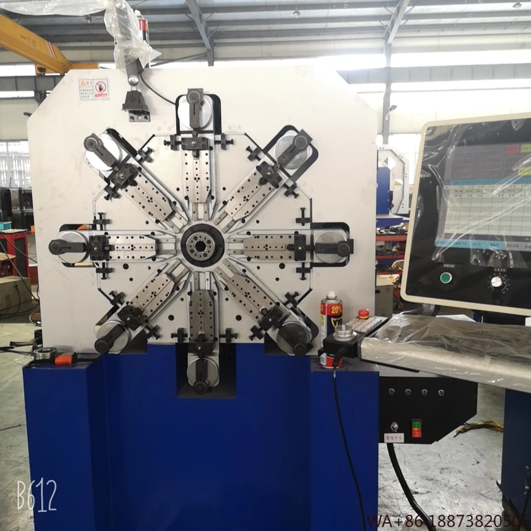 Componentes PLC Máquina automática de forjamento de metal CNC de 12 eixos CNC1260 2-6MM para enrolamento de mola de fio com motor e