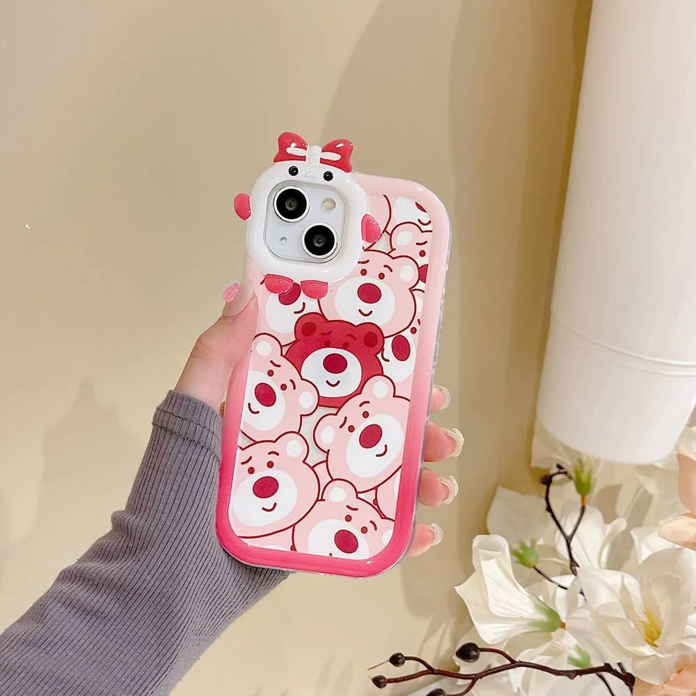 Toy Story Lotso Phone Case For Xiaomi Mi 11 Lite 12T Poco GT NFC X5 Pro 5G 3D Bow-knot Little Monster Lens Soft Silicone Cover image 4