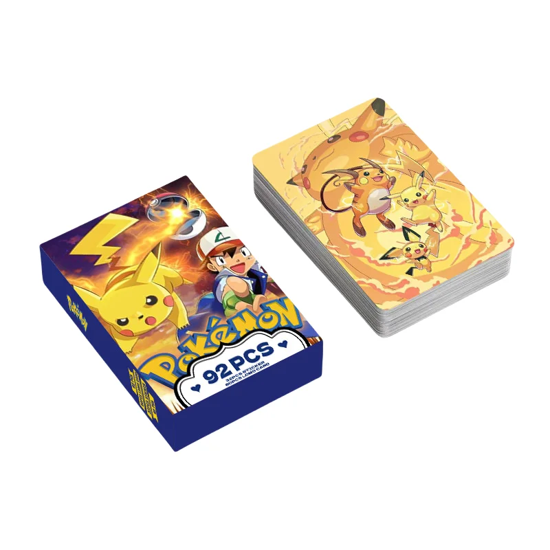 NEW 92Pcs Anime Pokemon Lomo Cards Games With Postcards Cartoon Character Pikachu Gift For Collection Decoration Card