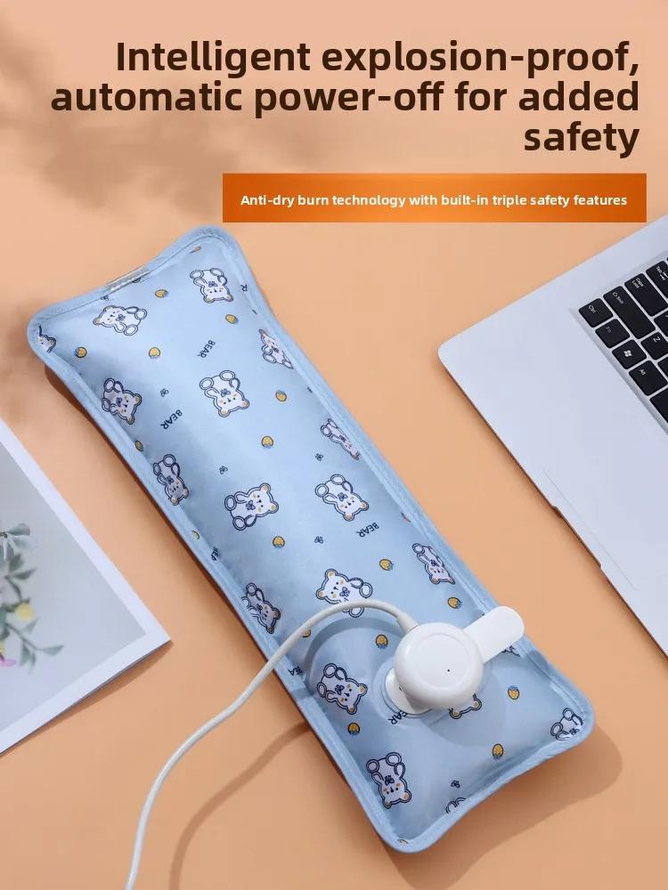 

Длинная грелка-медведь большого размера, грелка для рук, для согревания кровати, для живота, для шеи, из ПВХ высокой плотности