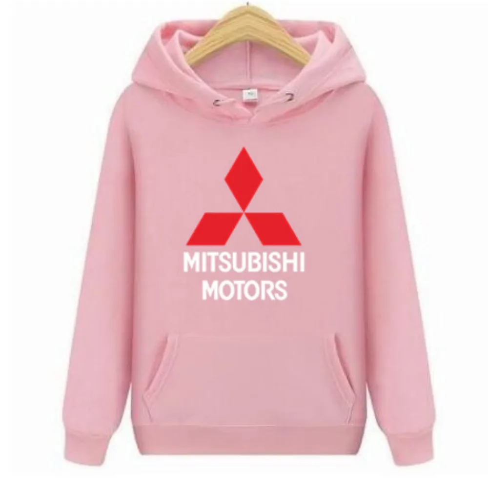 2027 New Hip-Hop Harajuku Style Plus-Size Hoodie (S-3XL) – Men's Long-Sleeve Jacket/Sweatshirt with Mitsubishi Logo Print