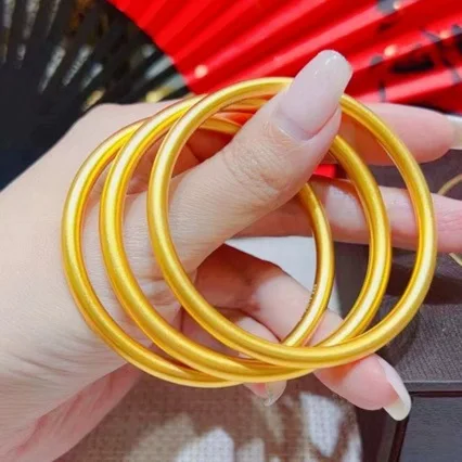 

Boutique 9999 women's gold bracelet, ancient gold bracelet, fashionable solid ring, 24k real gold jewelry girlfriend