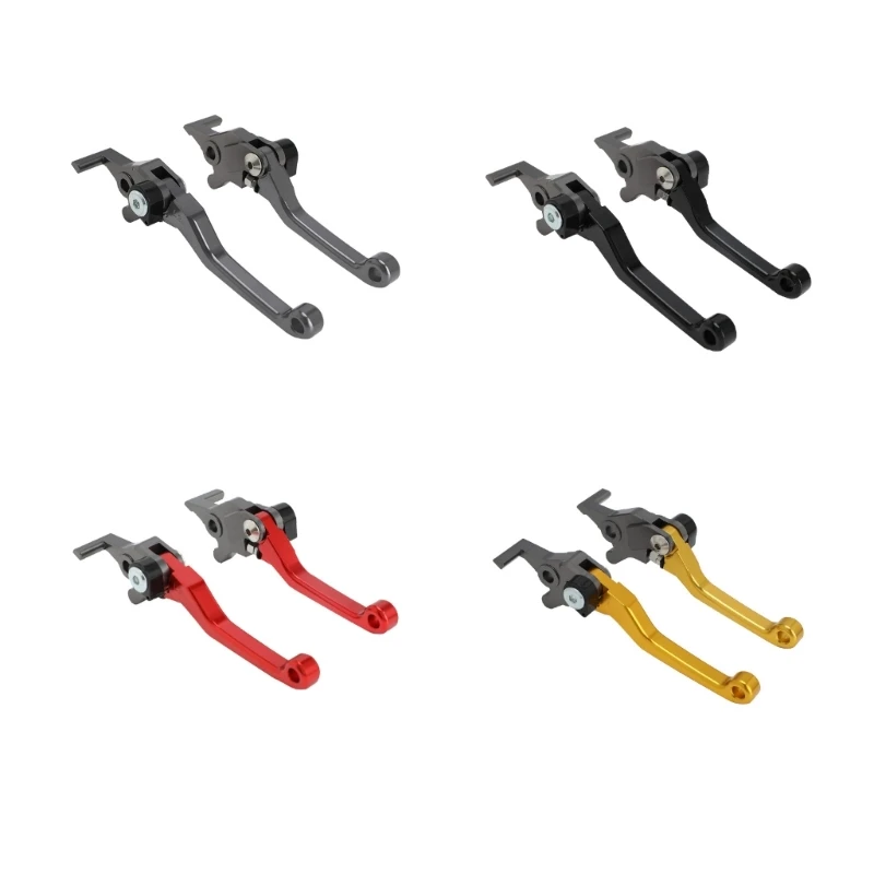 Curved Motorcycle Control Lever Set Replacement Pair, Brake Side and Hand Side Levers for Daily Service Work Use