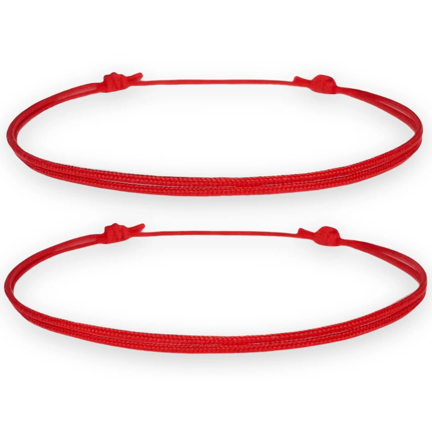 Set of 2 (two) Red String Bracelet protection Couples Bracelets Adjustable Sliding Cord for Men and Women Teen Kabbalah Amulet G