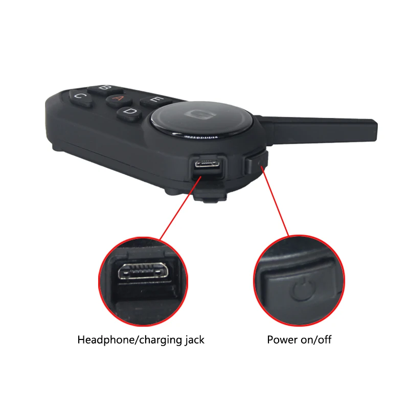 خوذة اتصال داخلي للدراجات النارية BT سماعة BT 5.1 IP 67 مكبر صوت داخلي مع ميكروفون 2 في 1 S6