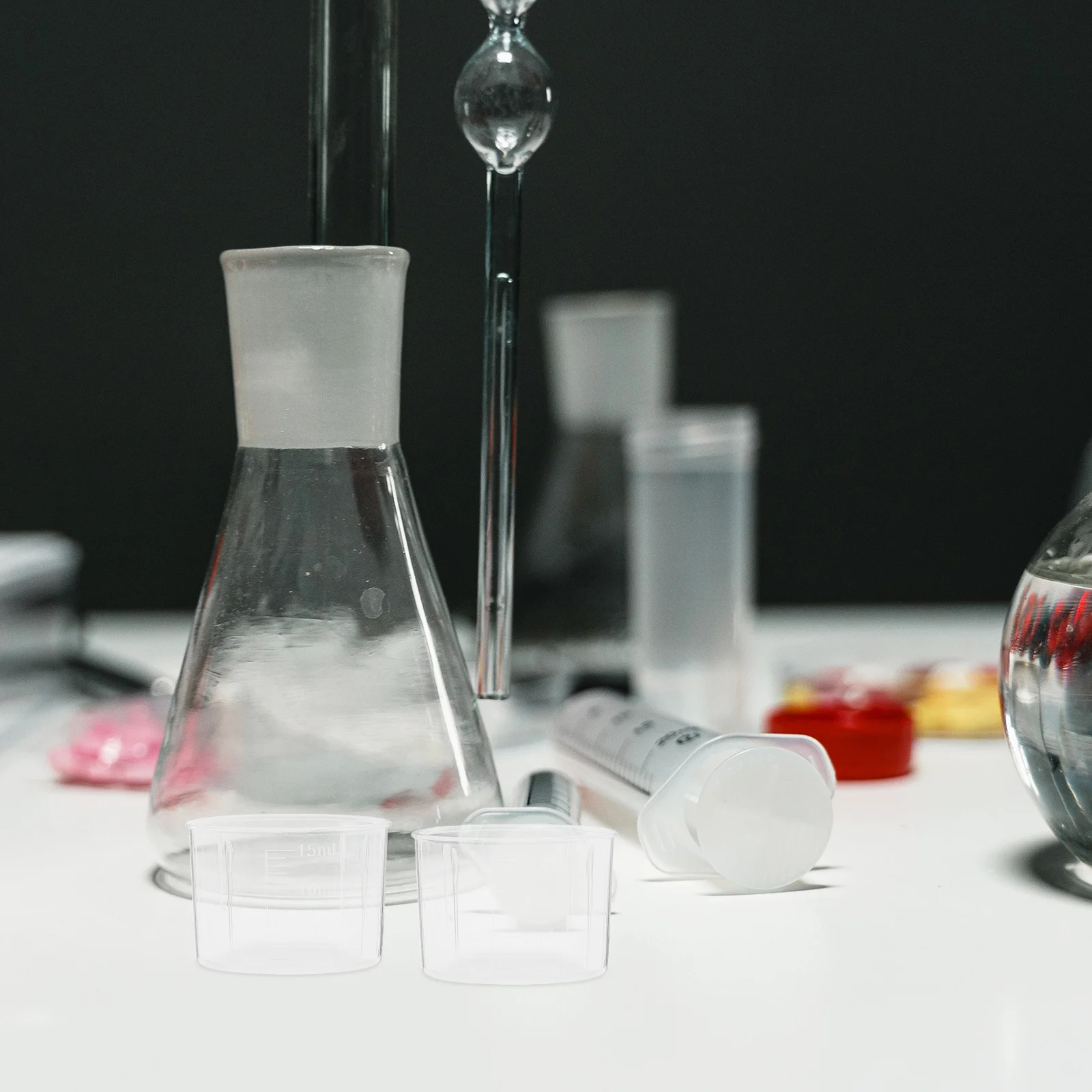 

10Pcs Transparent Measuring Cup High Transparency Plastic Graduated Liquid Container Accurate Measurement Lab Kitchen Medication