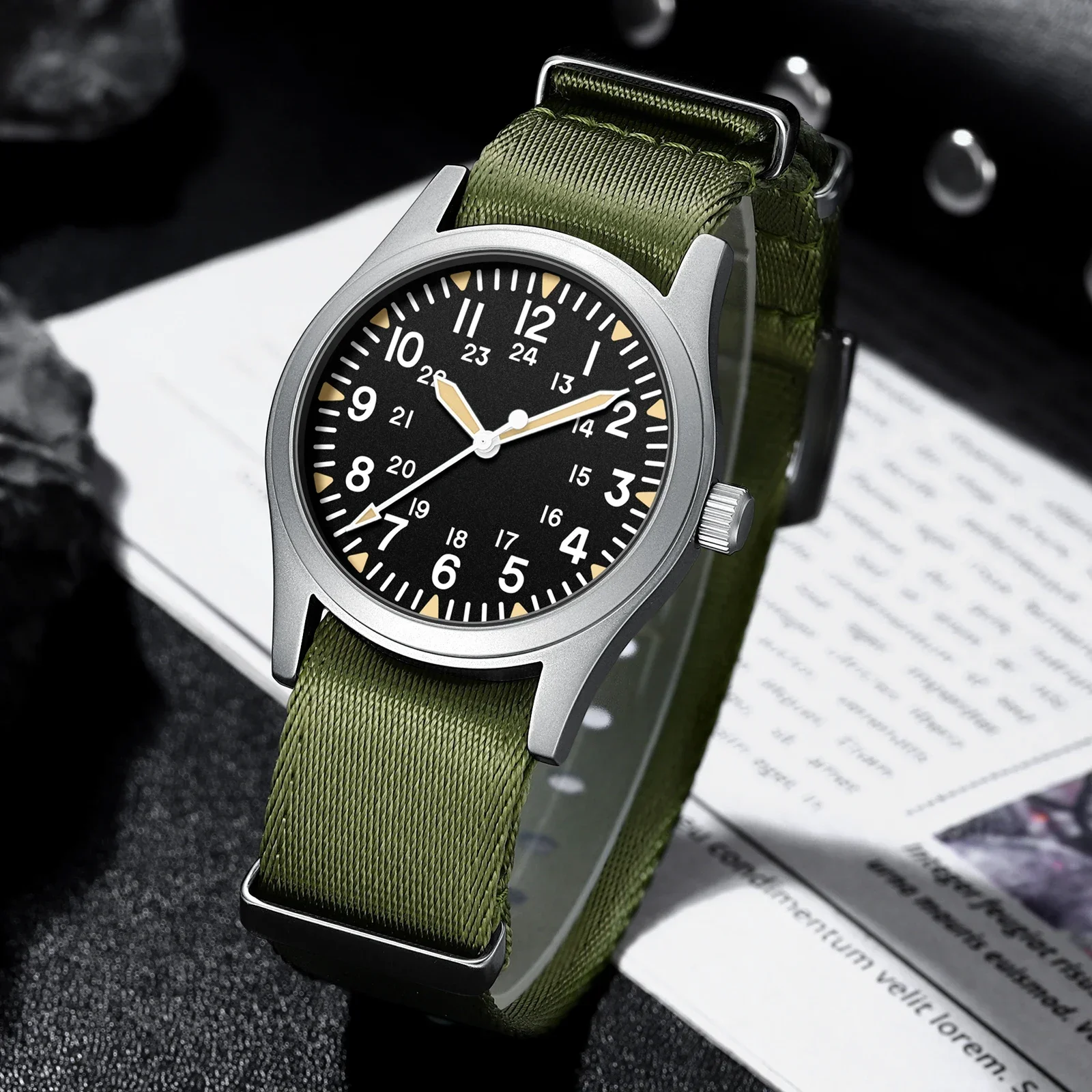 MILITREK 2025 New Military 37mm VH31 Men's Quartz Watch AR sapphire Coated Stainless Steel Waterproof 10Bar C3 Reloj Hombre
