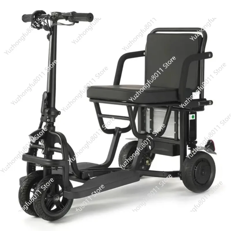 Aluminum Alloy Electric Tricycle The Elderly Adult Scooter Lightweight Folding Climbing 6-15 Degrees Stability
