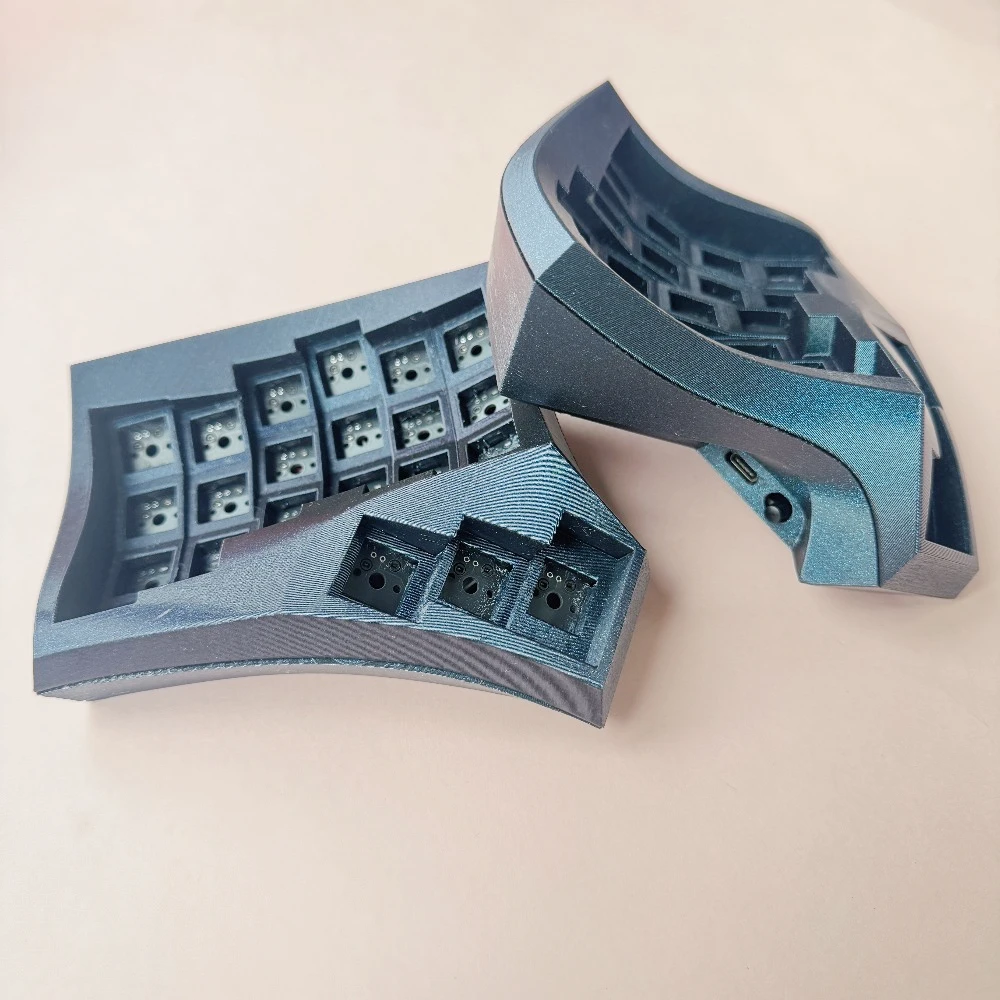 Cygnu Curved Split Keyboard 3x5/3x6/4x6 Wireless Bluetooth Wired Dual-mode Hotswap ZMK Swan Mechanical Keyboard Game Accessories