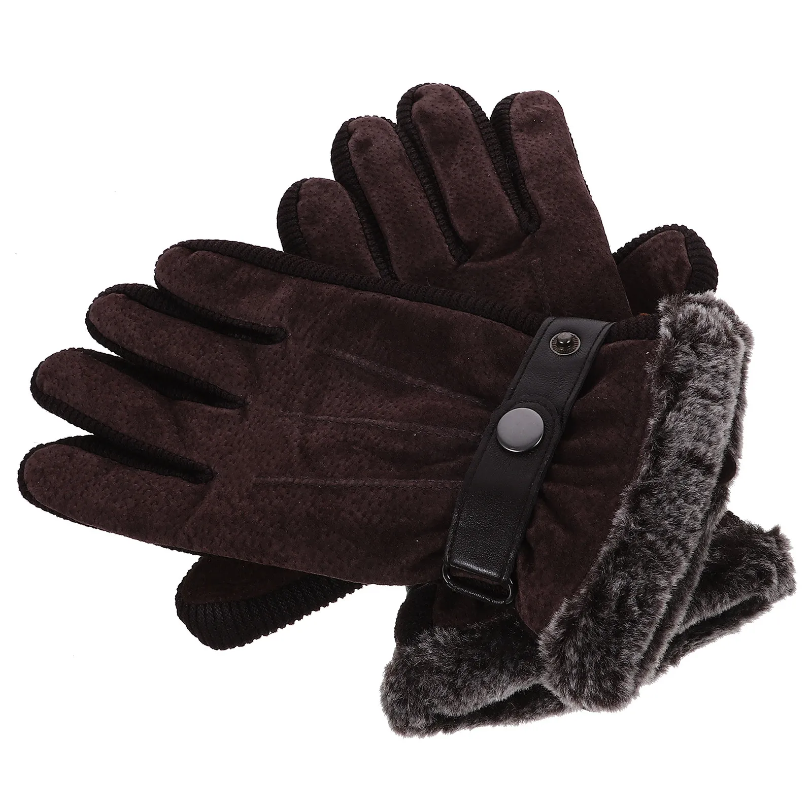 Men's Winter Gloves Thick Warm Windproof Breathable Drying Gloves for Skiing Climbing Driving Outdoor Sports Elegant