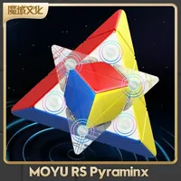 CubeZone-MOYU RS Pyraminx Magnetic Magic Speed Cube Moyu RS M Maglev Professional Fidget Toys RS M Pyramid Cube Cubo Magico Puzz