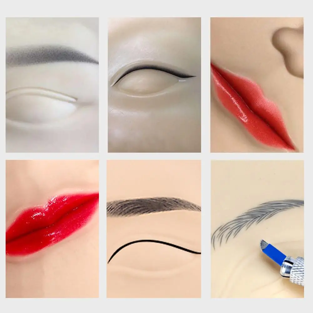 Practice Tattoo ชุดหมึกแต่งหน้า Eyebrow Lips Eye Line Tattoo สําหรับ Body Beauty Tattoo Art Supplies สี Pigment