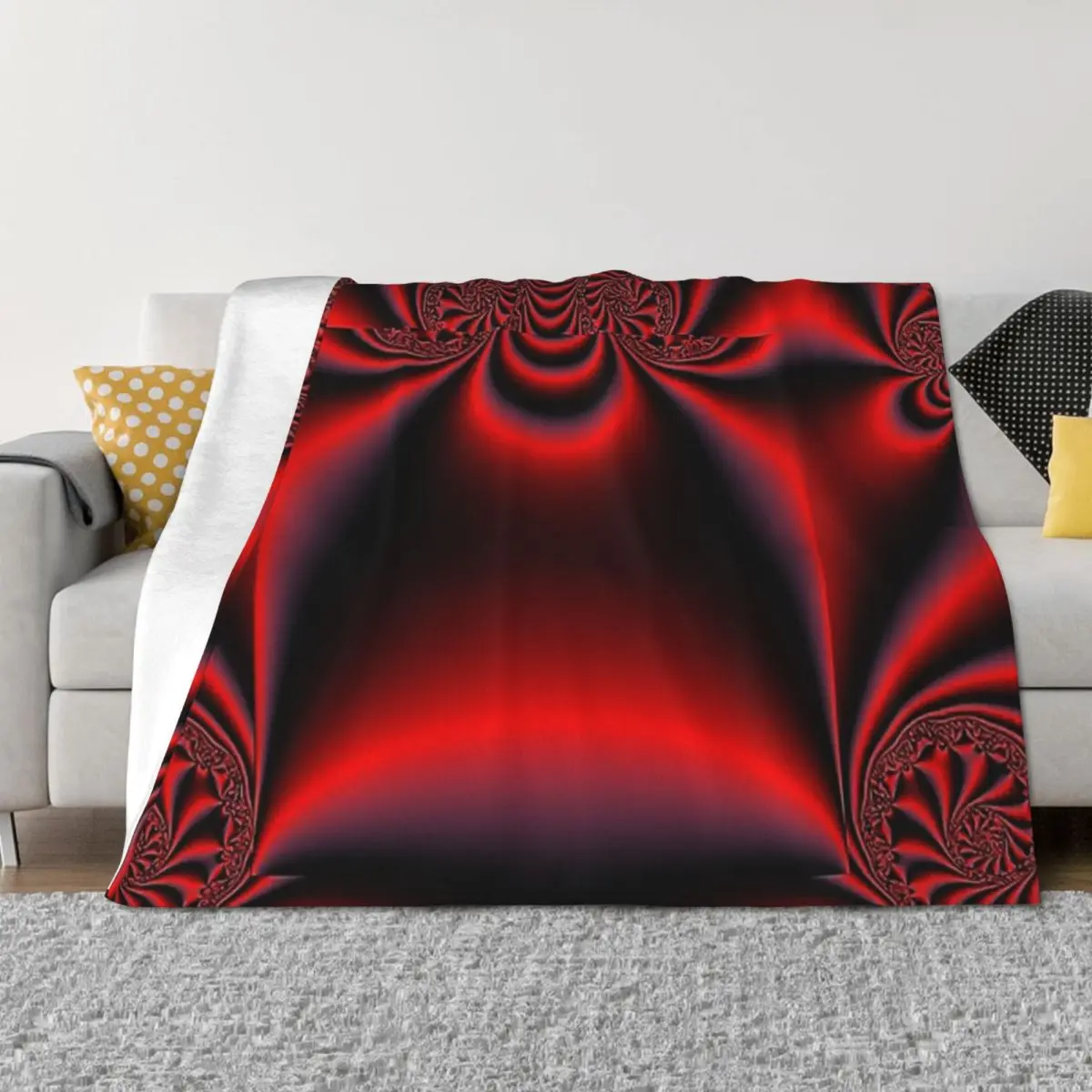 

Count Dracula Vampire Fractal Throw Blanket Soft Plush Plaid Soft Big Hairy Kid'S Blankets