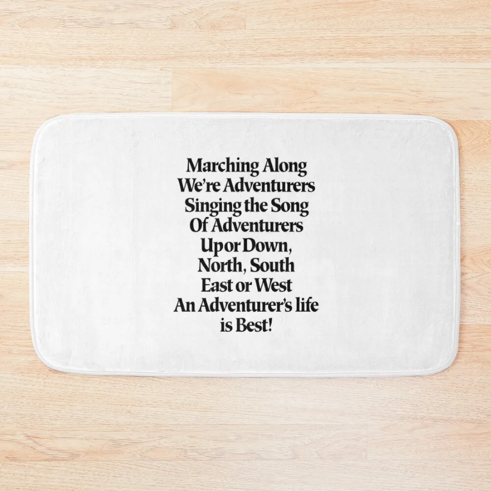 

Adventurers Song Bath Mat Bathroom Carpet Kit Bathroom Toilet Carpet Floor Toilet Mat