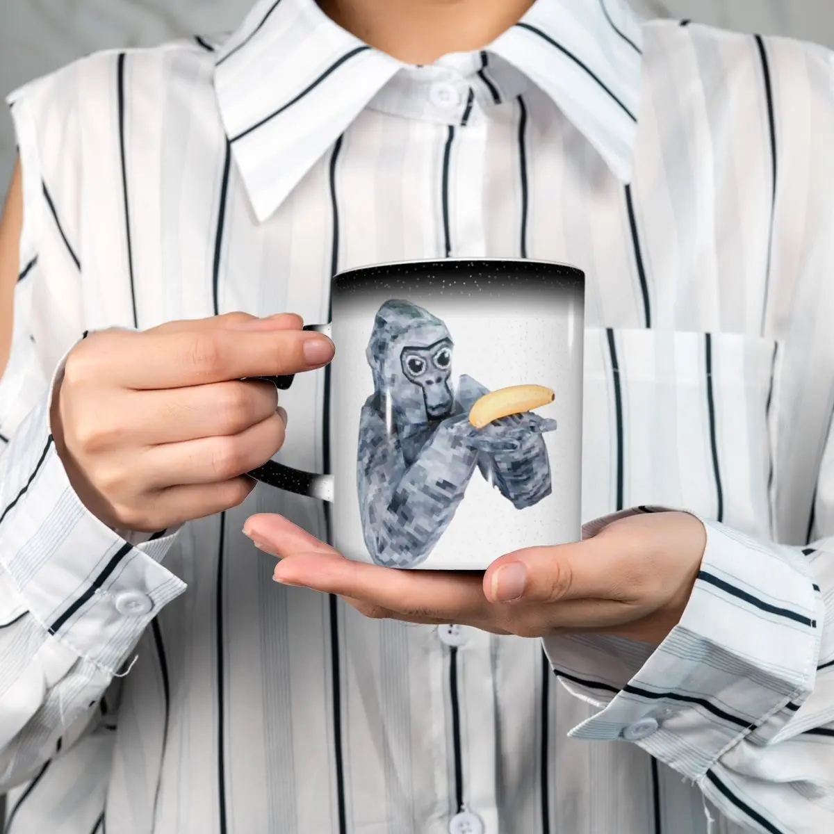 Here Banana  Gorilla Tag Banana Delivery Mug Funny Ceramic Coffee Cups Tea Mugs Milk Cup Drinkware Gift for Friends