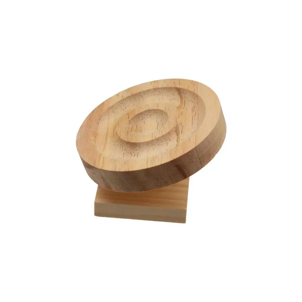 

Bamboo Wooden Jewelry Tray Round Built-in Groove Bracelets Holder Practical Square Jewelry Display Plate Ornament