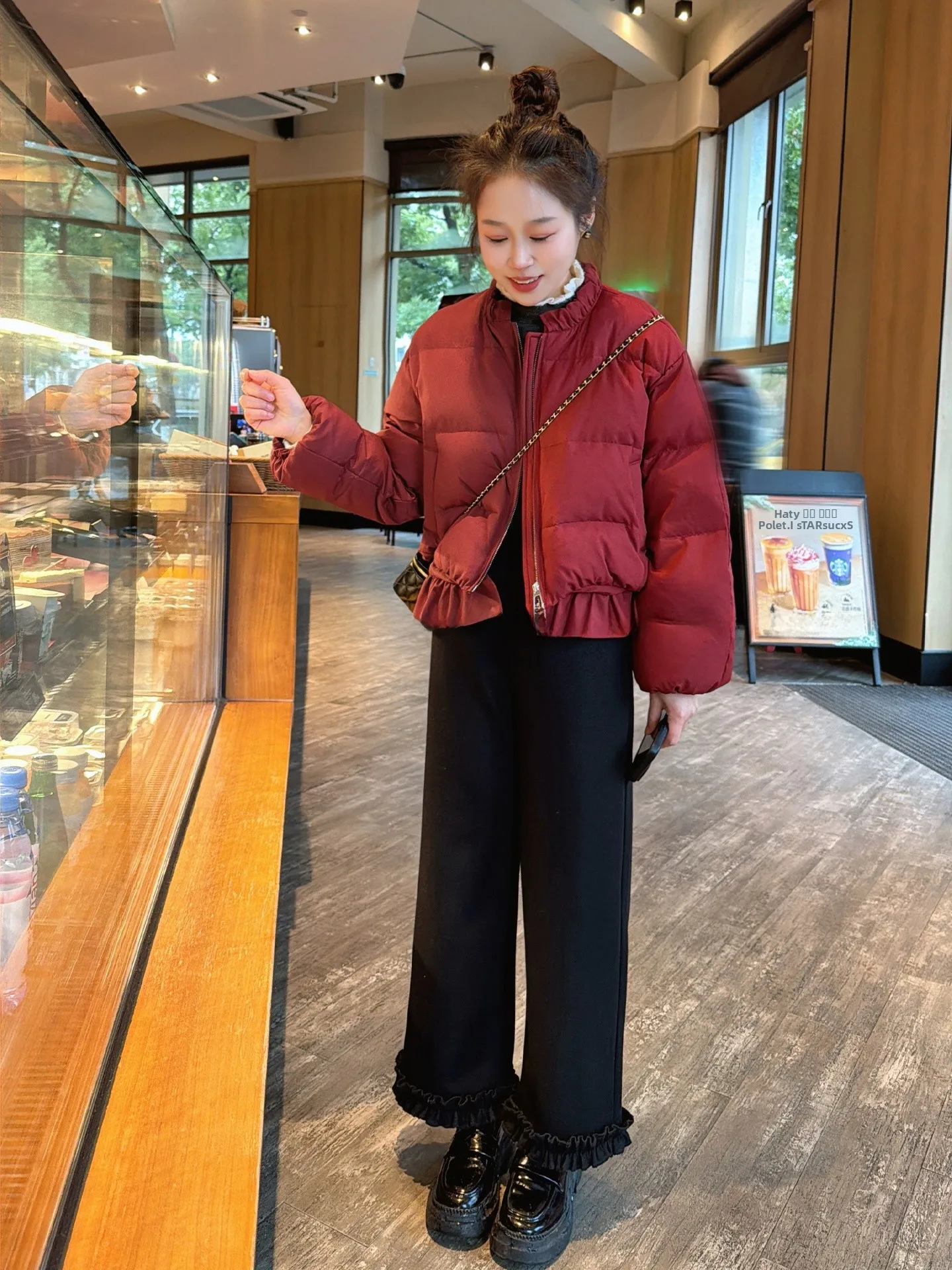 

Свободная женская пуховая куртка в корейском стиле, 90% белый пух, теплая зимняя верхняя одежда, короткое пальто для женщин