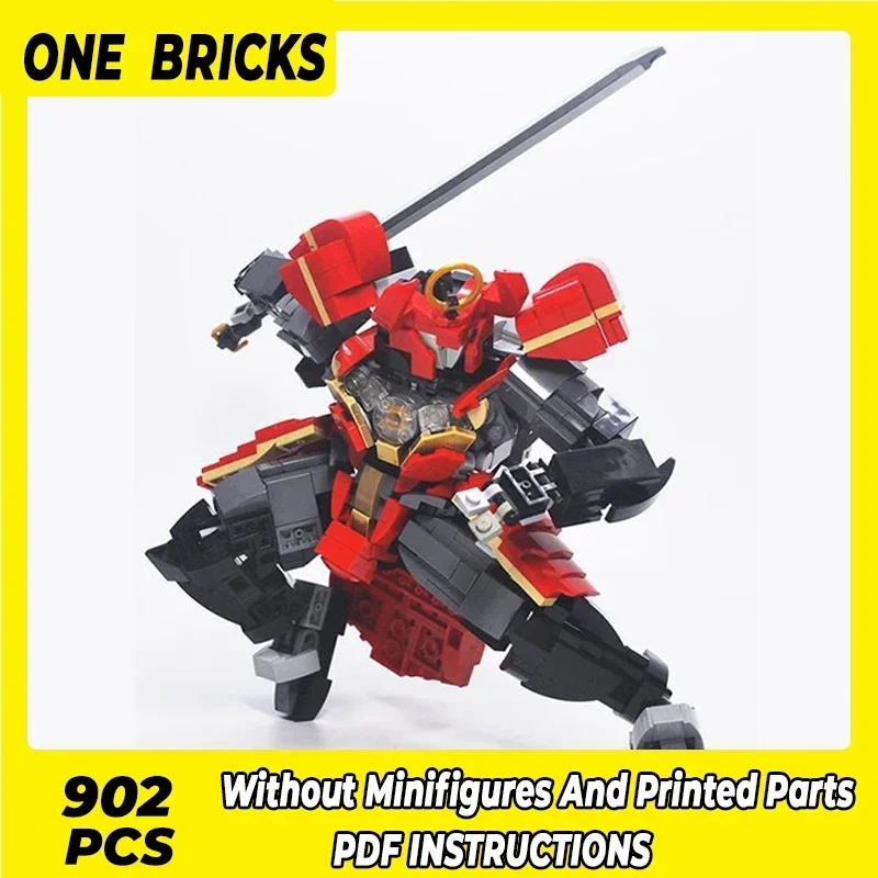 Moc Building Blocks Mechanical Model Bushido Mecha Technical Bricks DIY Assembly Construction Toys For Childr Holiday Gifts