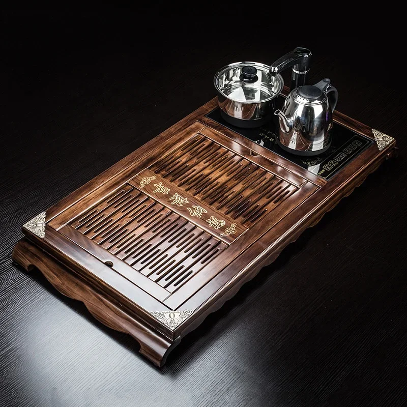 

Wholesale wood tea tray high quality bamboo tea tray with cooker