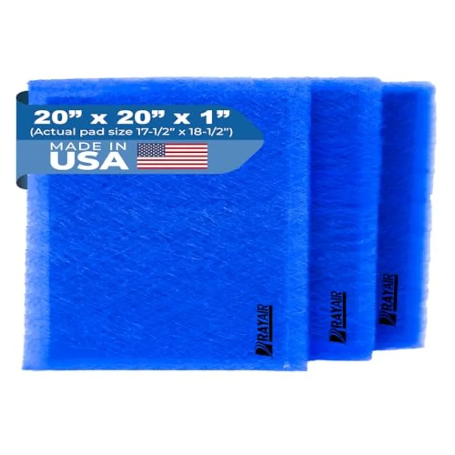 

20x20 Replacement Filter Pads for PureFlo P6100 MS-2020: Polyester, White, High-Efficiency Filtration