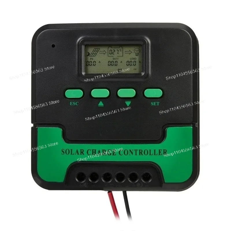 12/24V Solar Charge Controller 10A-60A with LCD & WiFi, Auto Regulator for LiFePO4 Lithium Battery, Dual USB Port