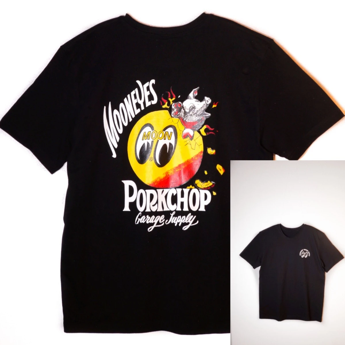 MOONEYES and PORK 2026 CHOP Heavy Joint Style Japanese Small Motorcycle Neutral T-shirt Retro Skateboard