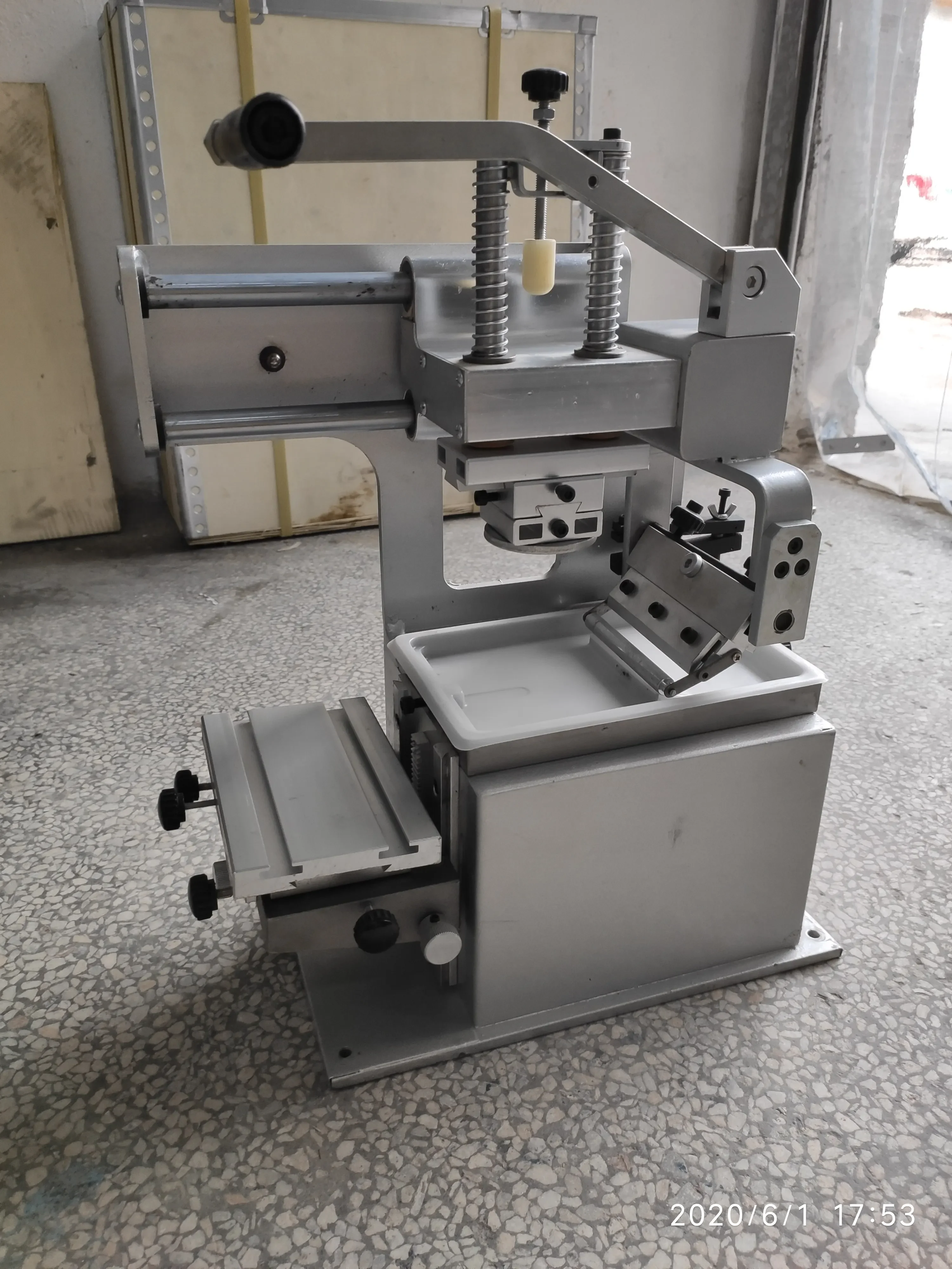 Manual Ink Cup Pad Printing Machine for Metal Plastic Logo Marking Industrial Customized Printing Equipment