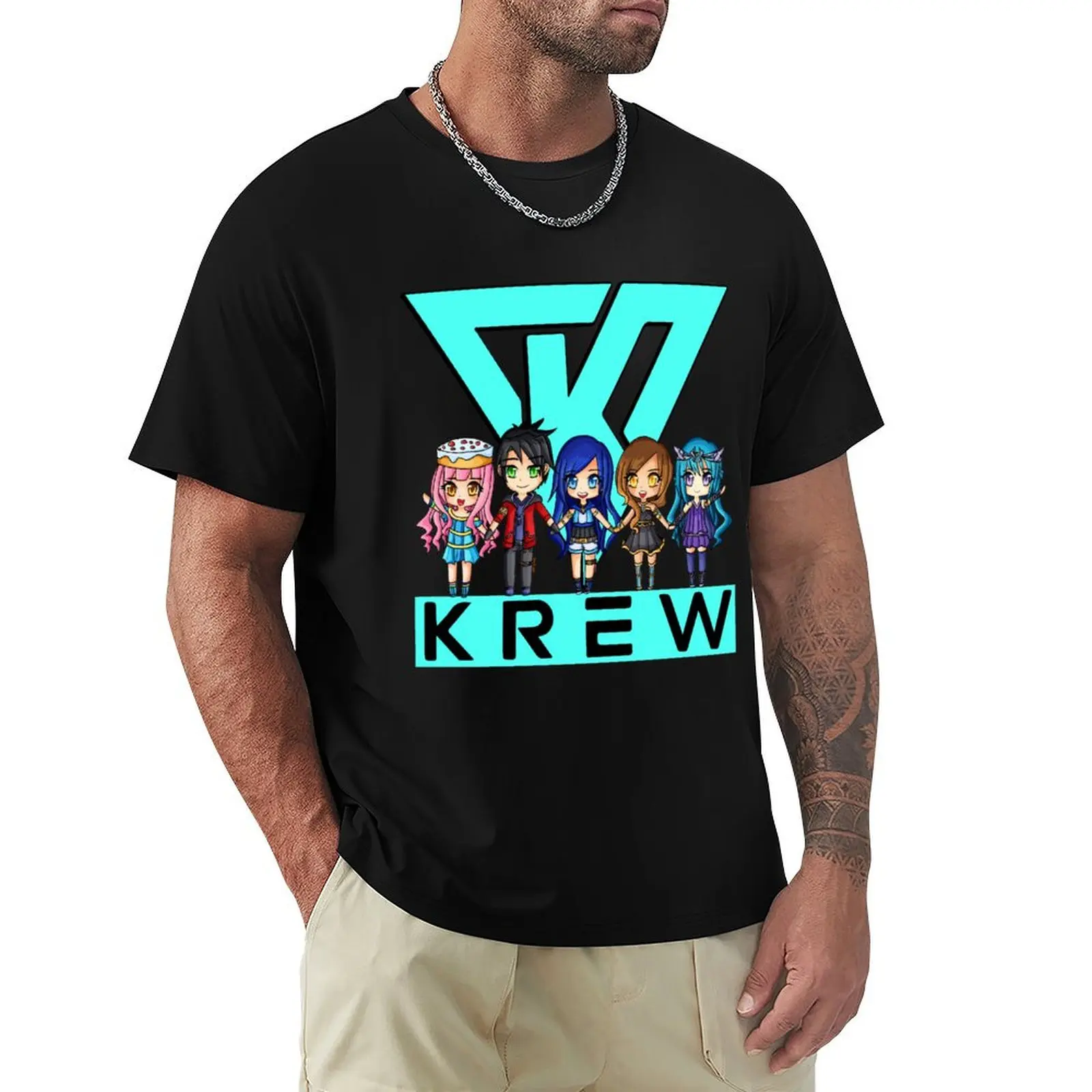 

Krew T-Shirt korean fashion vintage clothes mens t shirts top quality