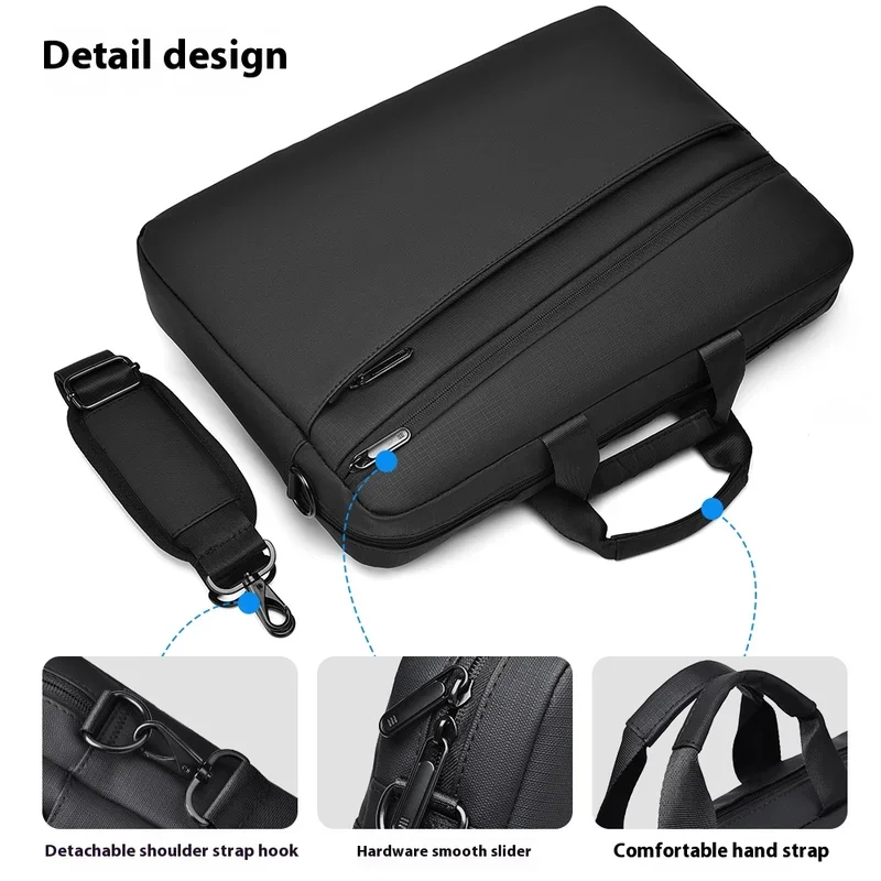 

High Quality Business PVC Shoulder Messenger Bags Trendy Briefcase Bag Office Handbags 15 17 inch Laptop Bag