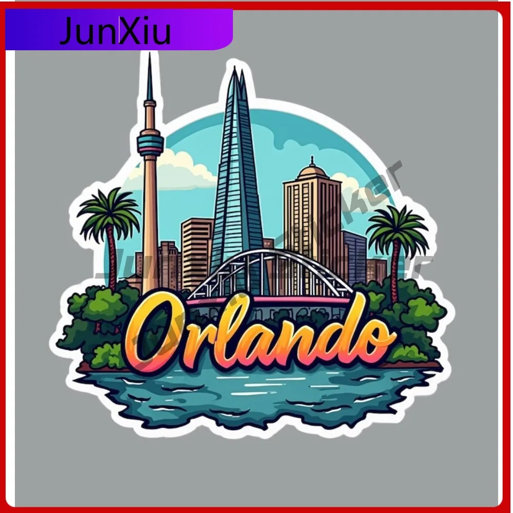 

Orlando Florida Travel Sticker X 500 Motorcycle Stickers Fridge Cars Laptop Windows Windshield Luggage Mirror Wall Sticker Campi