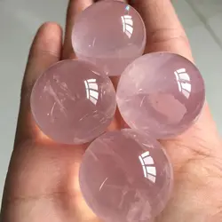 Natural Rose Quartz Ball Massage Ball Polished Healing Room Decoration Energy Mineral Rock Pink Crystal Ball Gift