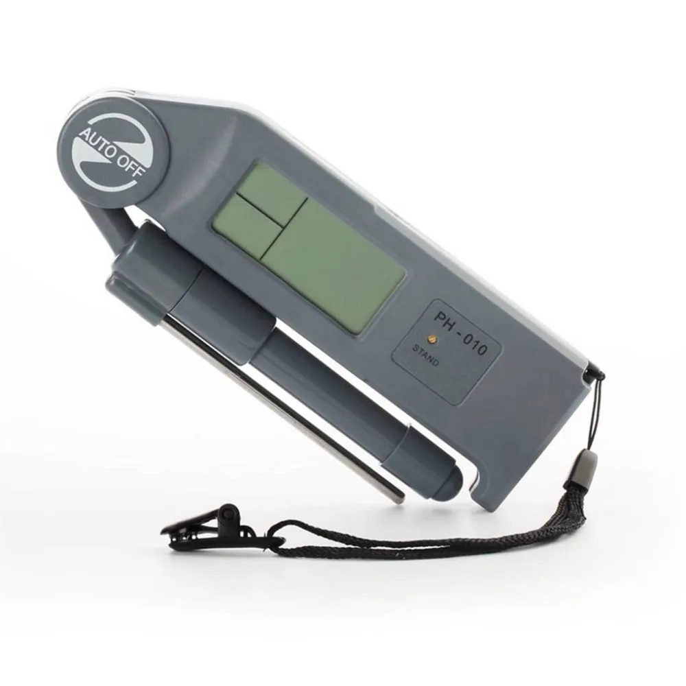 Portable pH Meter PH-010 LCD Digital pH TEMP Meter Aquarium Water Quality Acidity Folding Tester Measurement Testing Tools