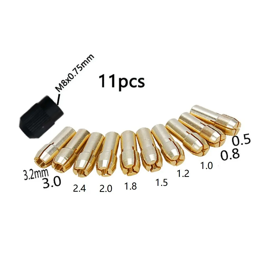 Electric grinding Drill chucks Drilling Gold Hardware Kit Rotary tools Set Supplies Aluminum Bolt nut Collet  Electric