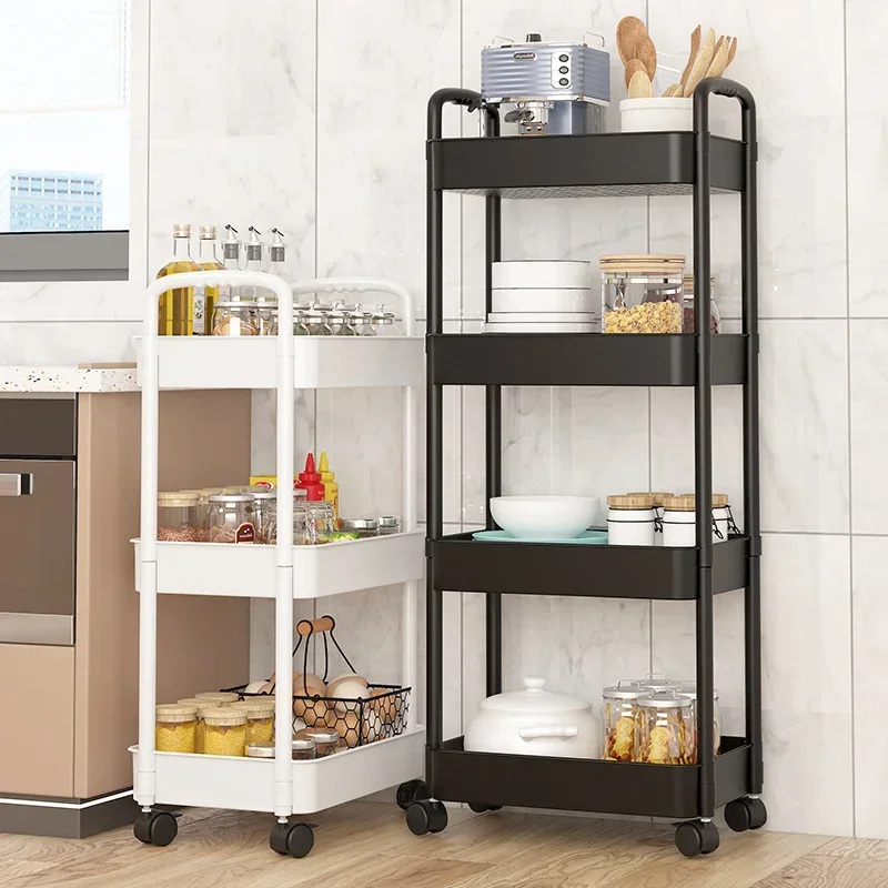 Trolley shelving, multi-storey mobile, kitchen vegetable basket, bathroom toilet, bedside snack storage shelf