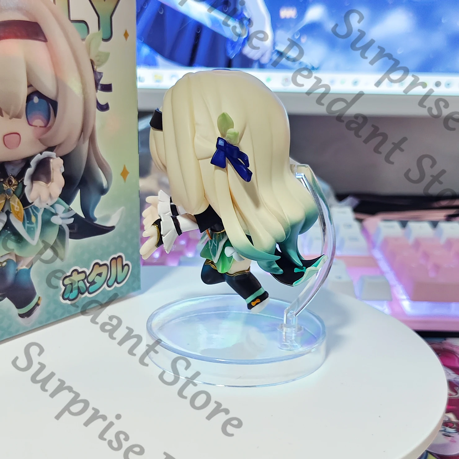 هونكاي: Star Rail Firefly q-version نموذج يدوي الصنع عنصر رباعي زخرفة سطح المكتب عالية المظهر